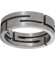 Titanium Flat Band with Cutout Design