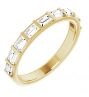 14K Yellow 5/8 CTW Diamond Straight Baguette Anniversary Band
