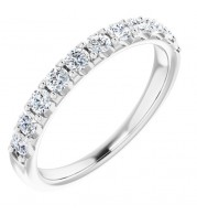 14K White 1/2 CTW Diamond Anniversary Band