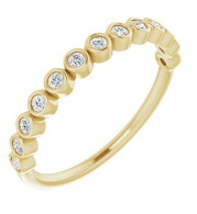 14K Yellow 1/5 CTW Diamond Anniversary Band