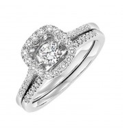 Gems One 14KT White Gold & Diamond Rhythm Of Love Fashion Ring   - 1/2 ctw