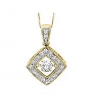 Gems One 14KT Yellow Gold & Diamond Rhythm Of Love Neckwear Pendant  - 1/3 ctw
