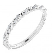 Platinum 1/8 CTW Diamond Pavu00e9 Twisted Anniversary Band