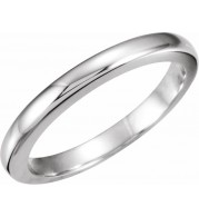 Platinum #13 Tapered Bombu00e9 Solstice Solitaireu00ae Matching Band for 1.5-2 CT