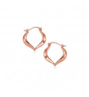 Carla 14K Rose Gold Small Heart Shaped Hoop Earrings