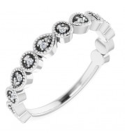 14K White .07 CTW Diamond Anniversary Band