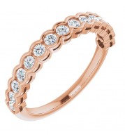14K Rose 1/2 CTW Diamond Anniversary Band