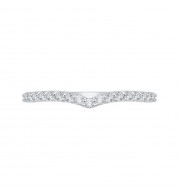 Shah Luxury 14K White Gold Round Diamond Wedding Band
