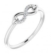 14K White .04 CTW Diamond Infinity-Inspired Ring