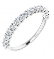 14K White 1/2 CTW Diamond Anniversary Band