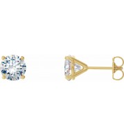 14K Yellow 1/2 CTW Diamond 4-Prong Cocktail-Style Earrings