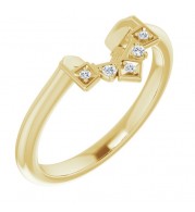 14K Yellow .03 CTW Diamond Matching Band