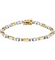 14K Yellow & White 1 3/4 CTW Diamond Line Bracelet