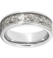 Serinium Pipe Cut Band with 5mm Silver Leaf Inlay