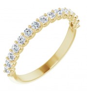 14K Yellow 1/2 CTW Diamond Matching Band