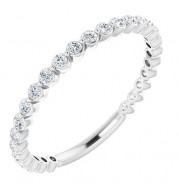14K White 1/3 CTW Diamond Anniversary Band