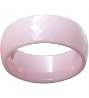 Pink Diamond CeramicDomed Faceted Ring