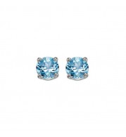 Gems One 14Kt White Gold Blue Topaz (1 Ctw) Earring
