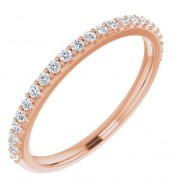 14K Rose 1/5 CTW Diamond Anniversary Band