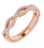 14K Rose 1/5 CTW Diamond Anniversary Band