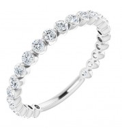 14K White 3/4 CTW Diamond Anniversary Band