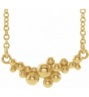 14K Yellow Scattered Bead 18 Necklace