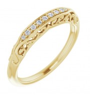 14K Yellow .07 CTW Diamond Matching Band