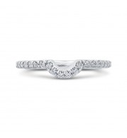 Shah Luxury Round Diamond Half-Eternity Wedding Band In 14K White Gold