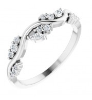 14K White 1/6 CTW Diamond Anniversary Band