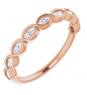 14K Rose 1/4 CTW Diamond Anniversary Band