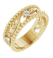 14K Yellow 1/5 CTW Diamond Anniversary Band