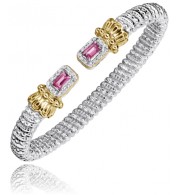 Vahan 14k Gold & Sterling Silver Pink Topaz Bracelet