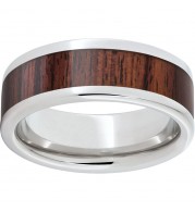 Serinium Pipe Cut Band with Exotic Kingwood Inlay