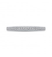 Shah Luxury 14K White Gold Round Diamond Half-Eternity Wedding Band