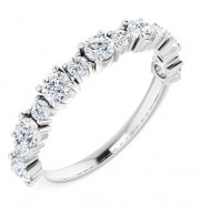 14K White 7/8 CTW Diamond Anniversary Band