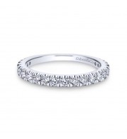 Gabriel & Co. 14k White Gold Contemporary Anniversary Wedding Band
