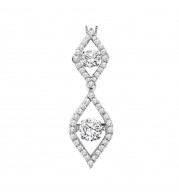 Gems One 14KT White Gold & Diamond Rhythm Of Love Neckwear Pendant  - 3/4 ctw