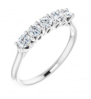 14K White 1/2 CTW Diamond Anniversary Band