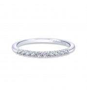 Gabriel & Co. 14k White Gold Contemporary Diamond Wedding Band