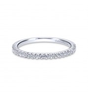 Gabriel & Co. 14k White Gold Contemporary Anniversary Wedding Band