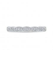 Shah Luxury Round Diamond Half-Eternity Wedding Band In 14K White Gold