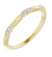 14K Yellow 1/10 CTW Diamond Stackable Ring