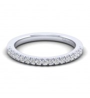 Gabriel & Co. 14k White Gold Contemporary Anniversary Wedding Band