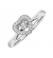 Gems One 10KT White Gold & Diamond Rhythm Of Love Fashion Ring  - 1/5 ctw