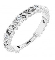 14K White 1/6 CTW Diamond Anniversary Band
