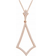 14K Rose 1/4 CTW Diamond 18 Necklace