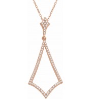 14K Rose 1/4 CTW Diamond 18 Necklace