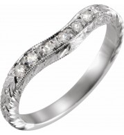 14K White 1/8 CTW Matching Diamond Band