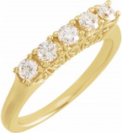 14K Yellow 1/2 CTW Diamond Anniversary Band