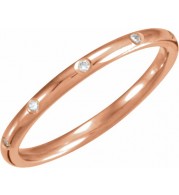 14K Rose 1/10 CTW Diamond Eternity Band